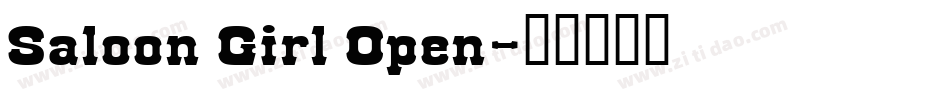 Saloon Girl Open字体转换